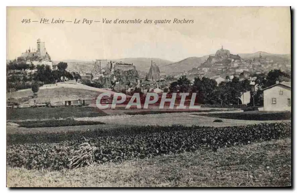 Le Puy — Panoramablick auf die vier Felsen - Vorderseite
