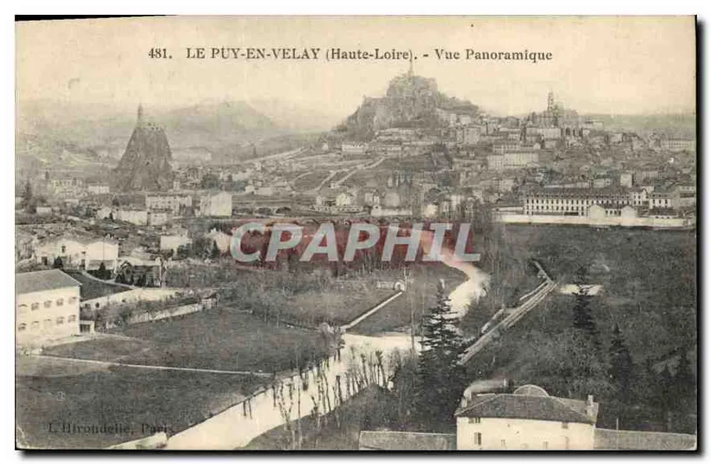 Le Puy-en-Velay (Haute-Loire) — Panoramablick — L. Hiroudelle, Paris, Nr. 481 - Vorderseite