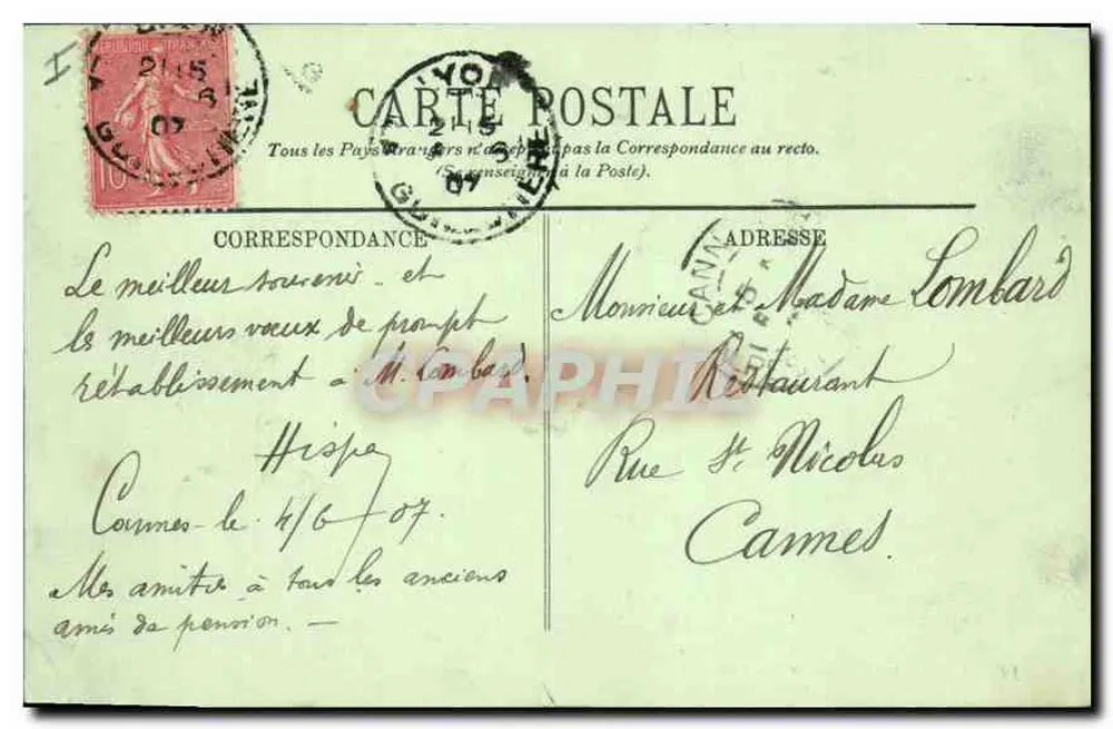 LYON — A Bolsa — LL. — 54 - Verso