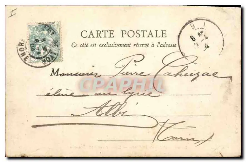 Lyon — Palais de la Bourse — Escalier des Prud'hommes — éditeur Aubin & Cie, n° 284 - Verso