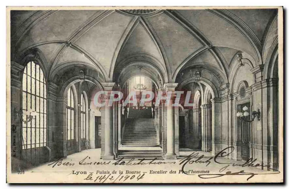 Lyon — Palast des Handels — Treppen der Prud'hommes - Vorderseite