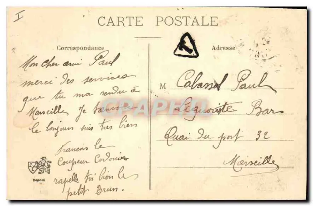 LYON - A Bourse - L. E. - Editor L. E. - Verso