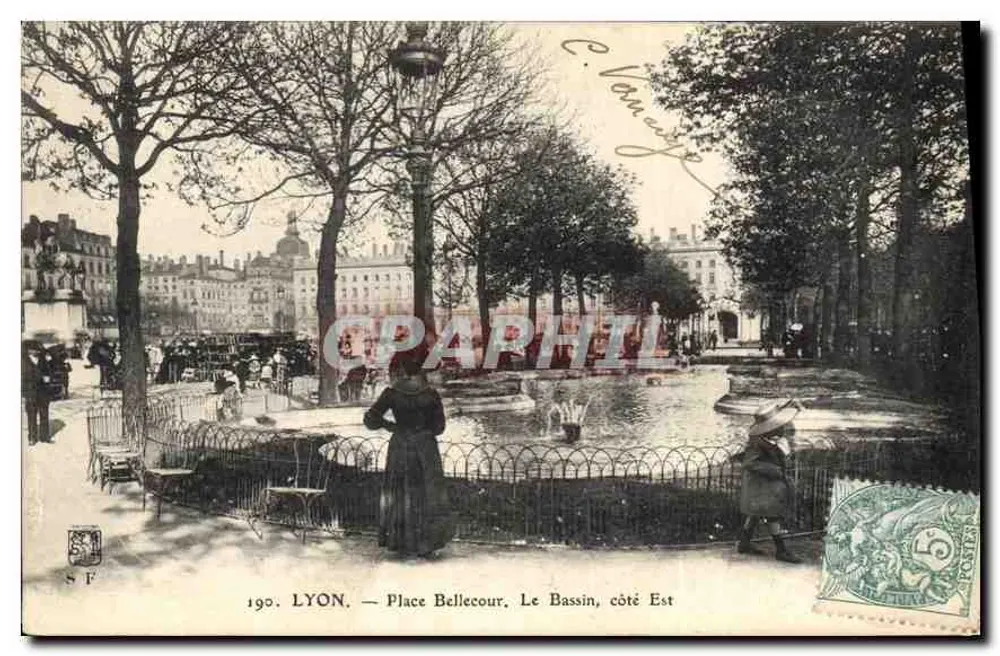 LYON — Place Bellecour. Der Bassin, östlicher Teil — C. Vanage - Vorderseite
