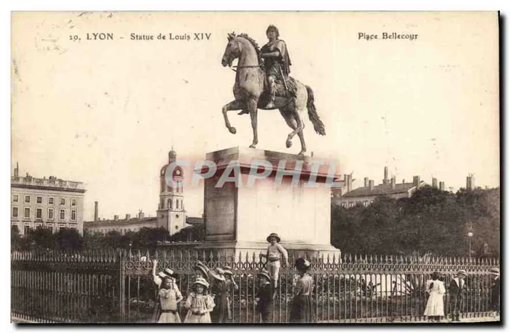 LYON - Statue von Louis XIV — Place Bellecour - Vorderseite