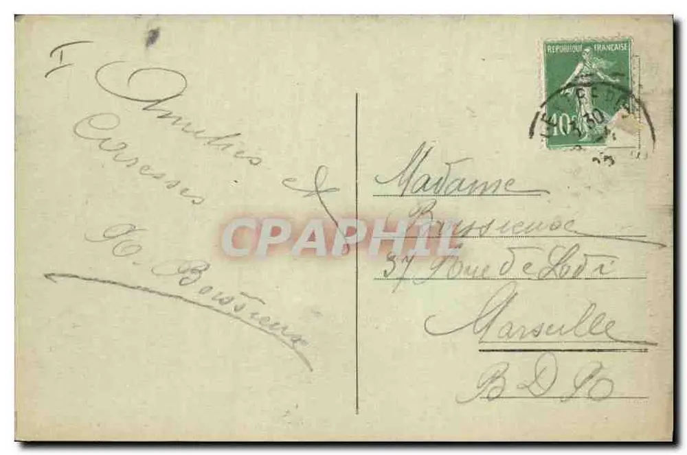 LYON — Estação de Perrache e Hotel Terminus — E.R. - Verso