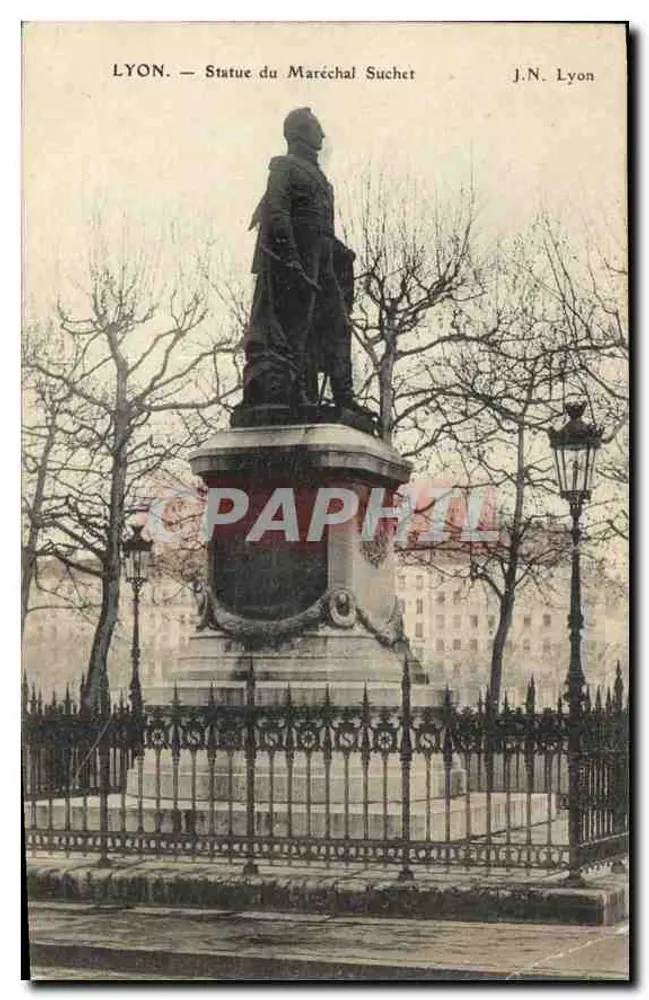 LYON — Estátua do Maréschal Suchet — J.N. Lyon - Frente