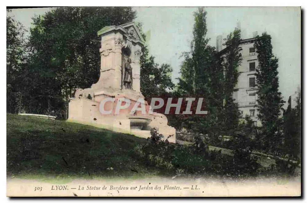 LYON — Die Statue von Burdeau im Jardin des Plantes — LL. - Vorderseite
