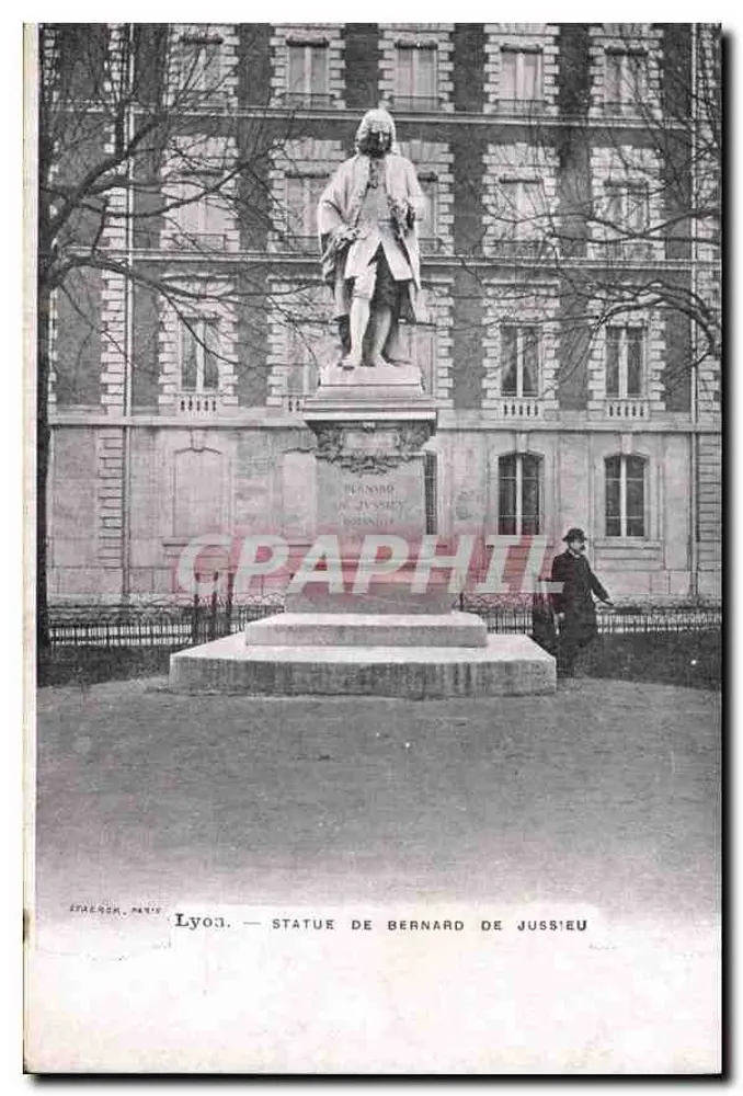 Lyon — Estátua de Bernard de Jussieu — Editor Staesch, Paris - Frente