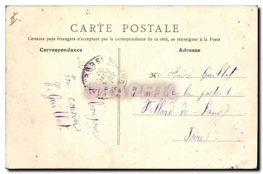 Lyon - Estação de Perrache — vista panorâmica — editor desconhecido, n° 2%50 - Verso