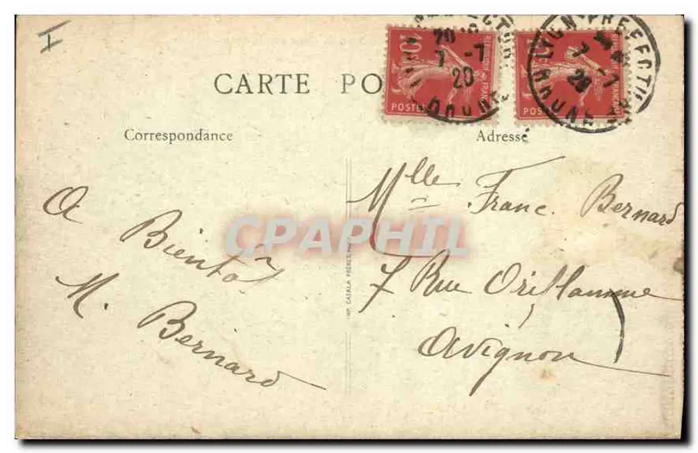 Lyon - Die Gärten, die Brotteaux-Bahnhof — Verleger A. F. 240 - Rückseite