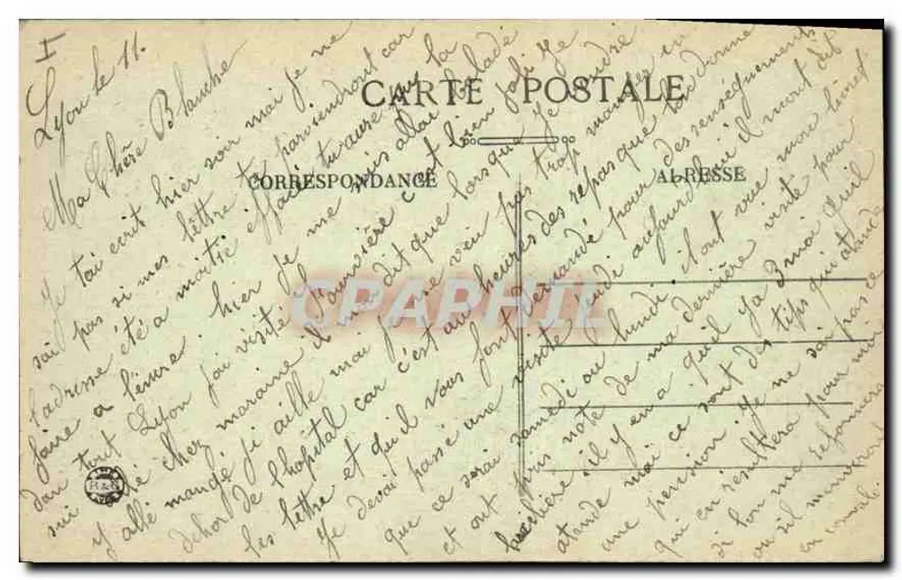 Lyon – Bahnhof Perrache und die Gärten – Hôtel Terminus – G.B. - Rückseite