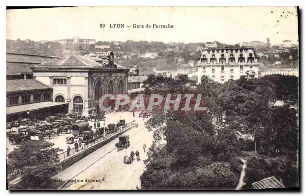 LYON — Estação de Perrache — Editor modelo depositado, n° 39 - Frente