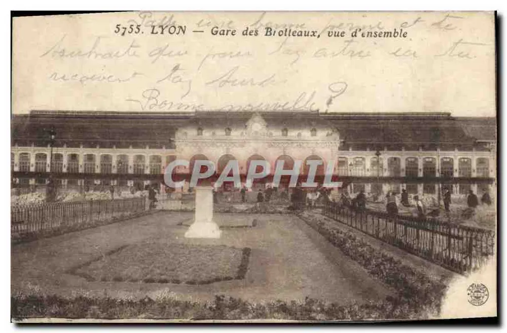 LYON — Estação dos Brotteaux, vista geral — editor não identificado, n° 5755 - Frente