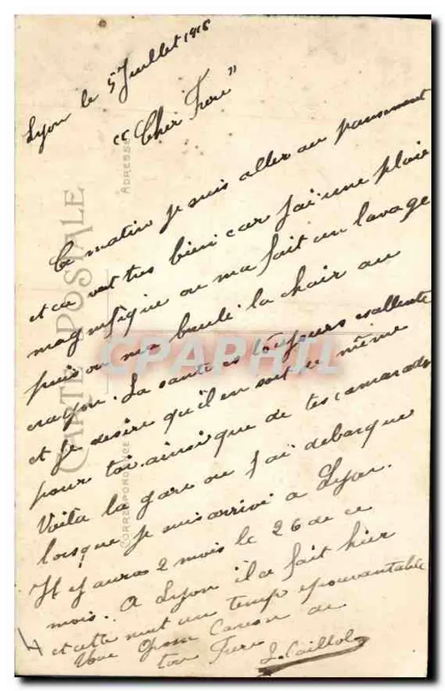 LYON — Estação dos Brotteaux — E. R. - Verso