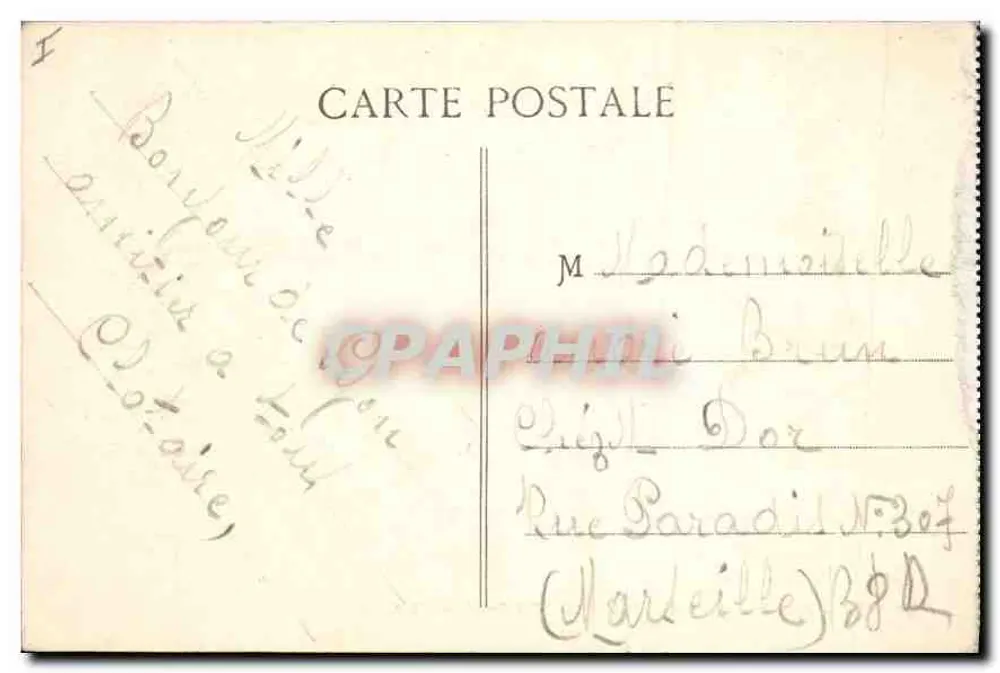LYON — Place Carnot — Gare de Perrache und Hôtel Terminus — E.R. - Rückseite