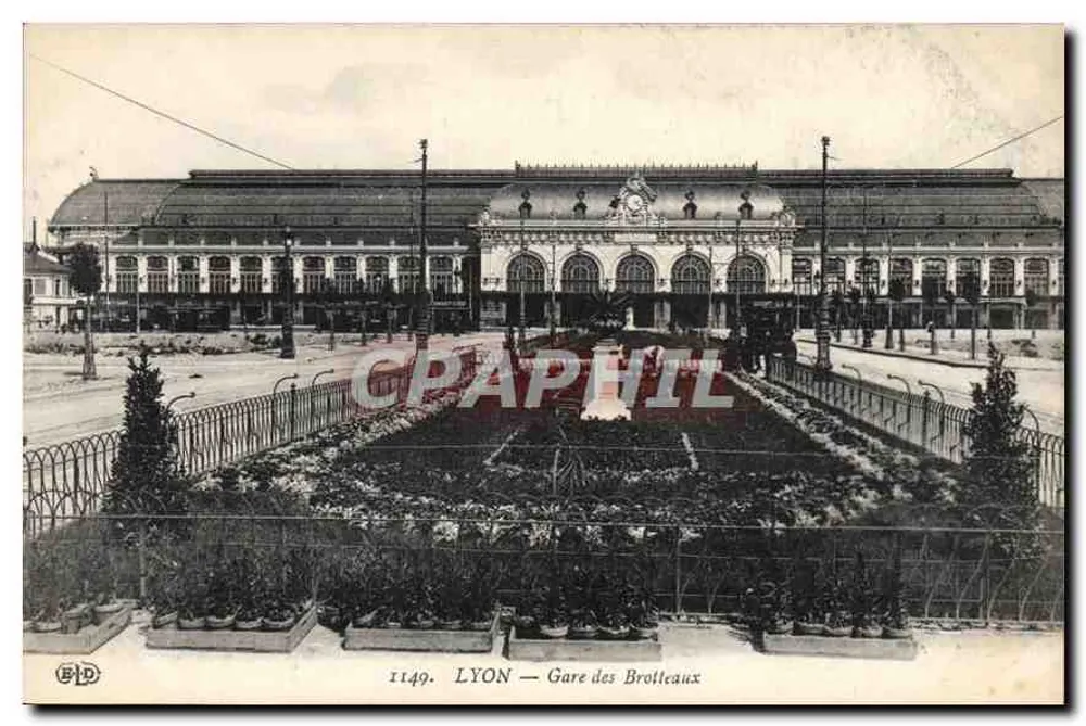 LYON — Estação dos Brotteaux — Editor B.D. n° 1149 - Frente