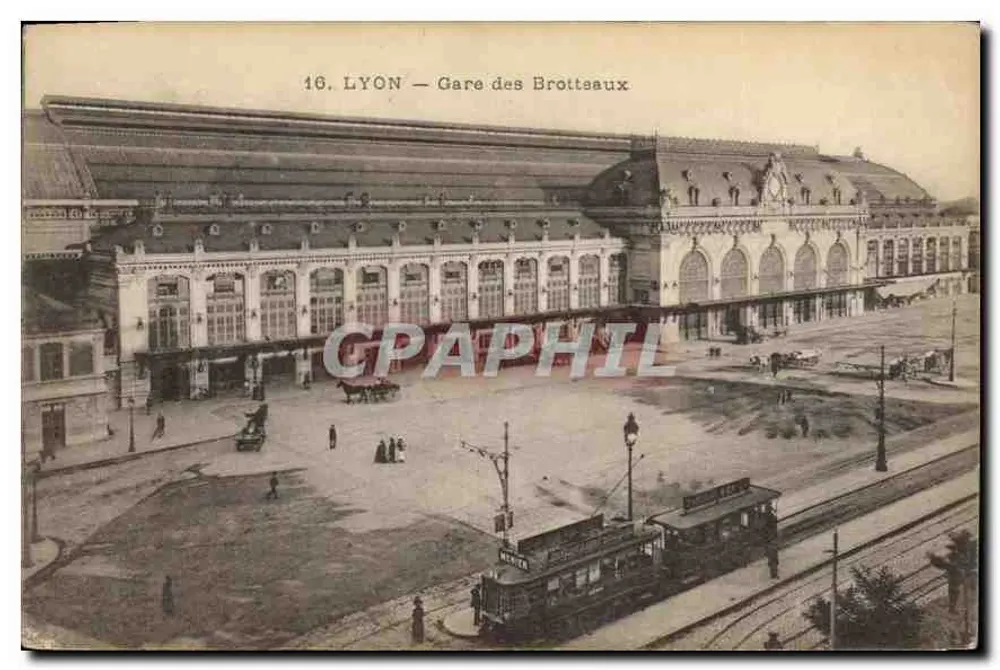 LYON — Estação dos Brotteaux — Editor: , n° 16 - Frente
