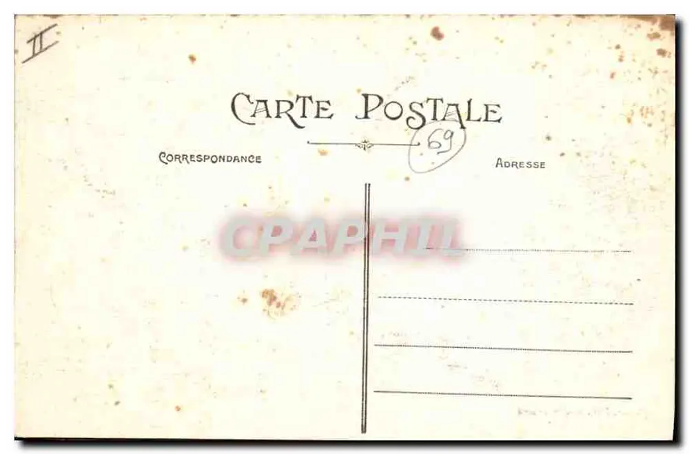 LYON — Bahnhof Brotteaux — Die Gärten und der Buffet — Carrier, Verlag, eingetragenes Design - Rückseite