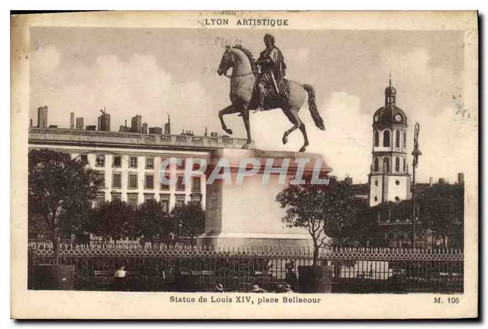 Statue von Louis XIV, Bellecour-Platz — Lyon — Lyon Artistique-Ausgabe, Nr. M. 106 - Vorderseite