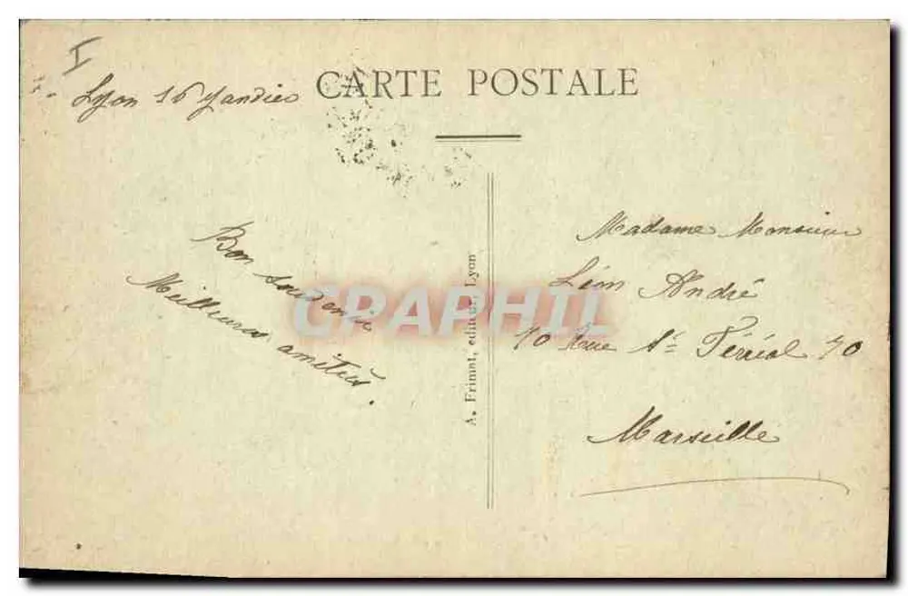 LYON — Place Bellecour — A. F. - Verso