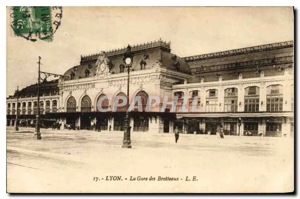 LYON - La Stazione dei Brotteaux - L. E. - Recto