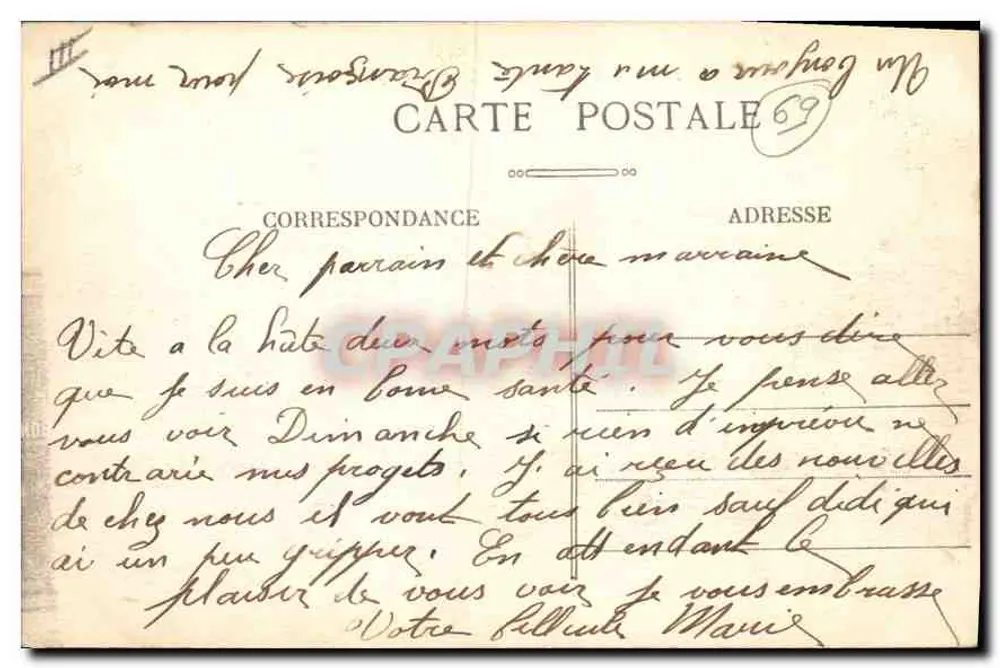 LYON - A Estação de Perrache — editor Parges, n° 5030 - Verso