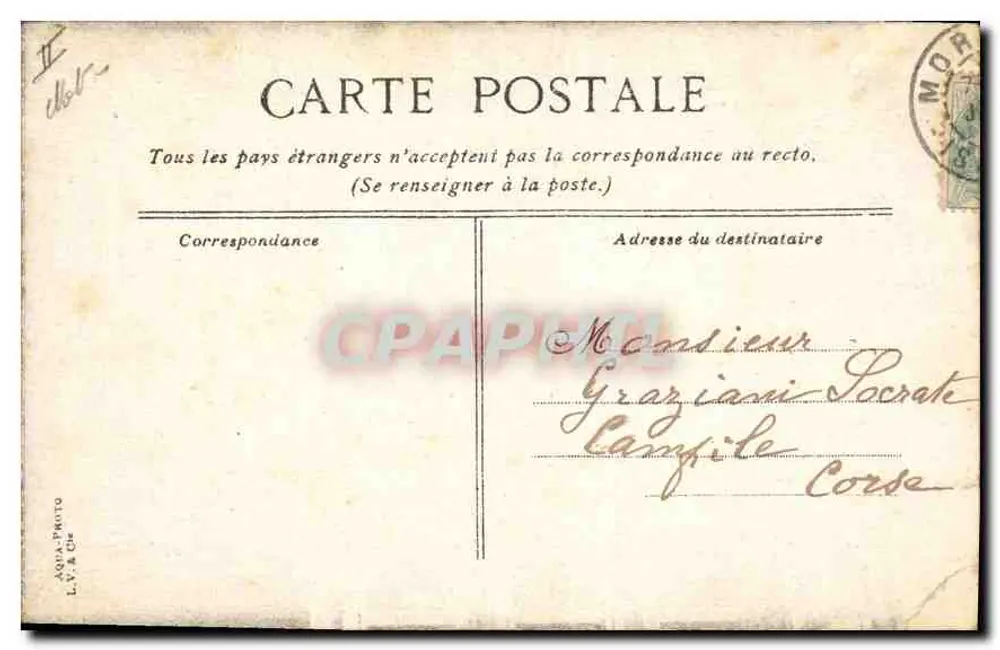 Lyon — Le chemin de fer à crémaillère de Fourvières — éditeur L. T. AQUAPRINTO - Verso