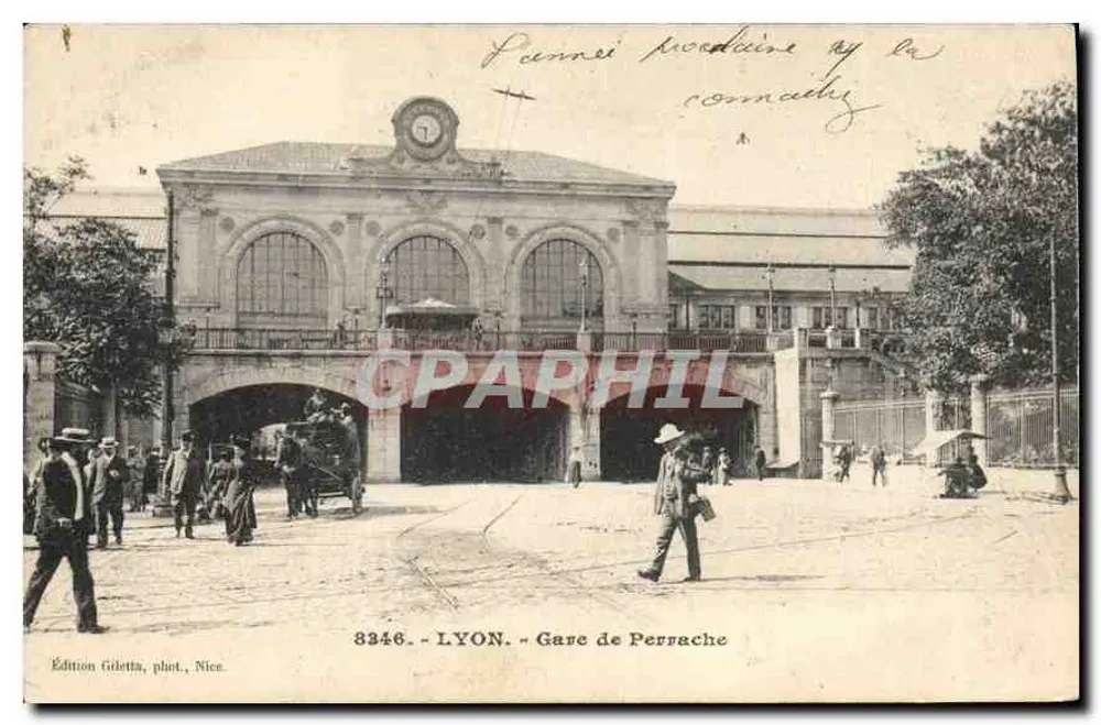 LYON — Gare de Perrache — Édition Giletta, phot. Nice, n° 8346 - Frente
