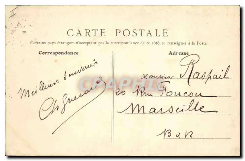 Lyon - Praça dos Jacobinos — B. F., Paris, n° 4005 - Verso