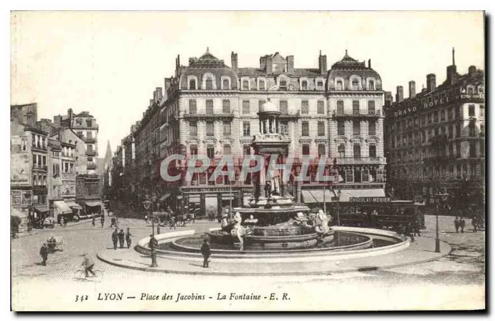 LYON — Place des Jacobins — La Fontaine — E. R. - Vorderseite