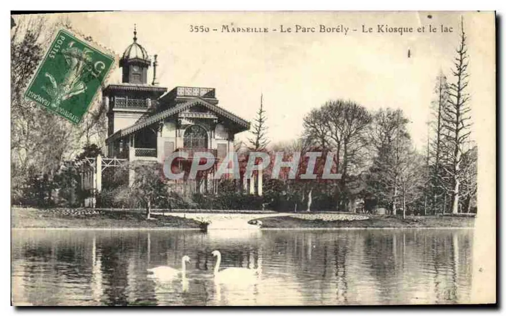 Marseille - Parc Borély - Der Kiosk und der See - Vorderseite