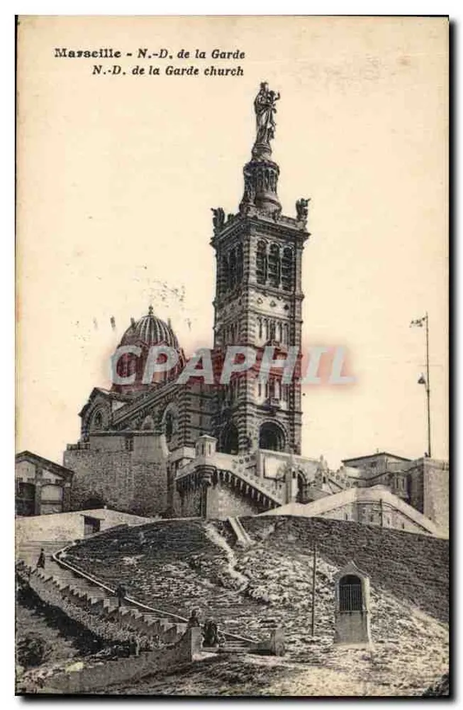 Marselha - N.-D. de la Garde - Igreja Nossa Senhora da Guarda - Frente