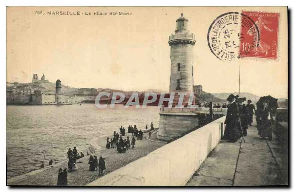 Marselha - O Farol Ste-Marne — editor C. P. M. n°768 - Frente