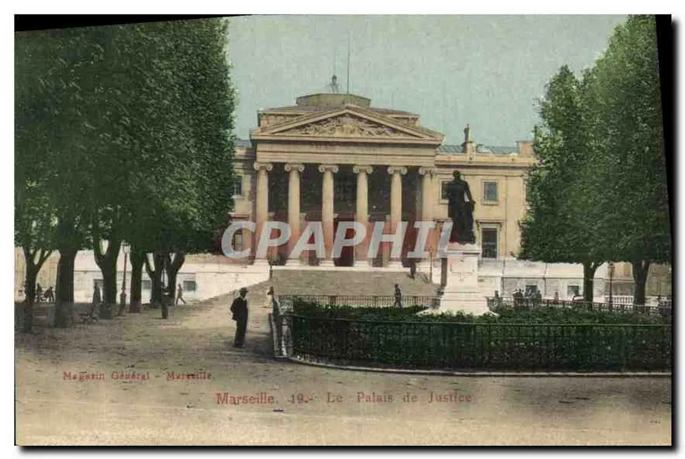 Marselha — O Palácio de Justiça — Magasin Général - Frente
