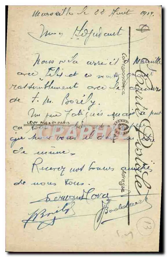 Marselha — Nossa Senhora da Guarda — editor LL. Sélecte, n°8 - Verso