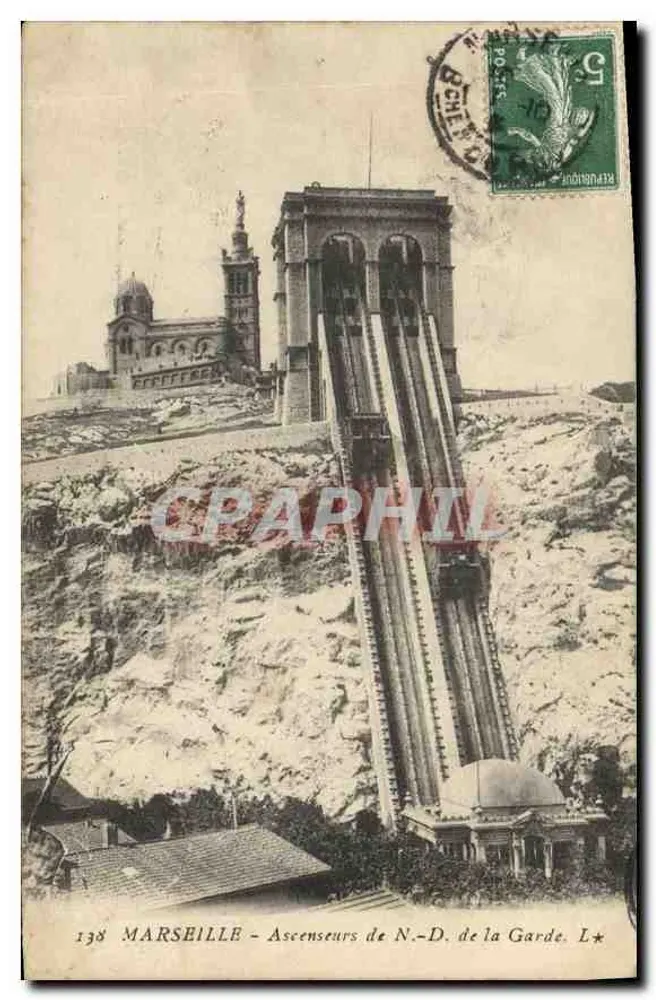 MARSEILLE - Ascenseurs de N.-D. de la Garde - L* - Frente