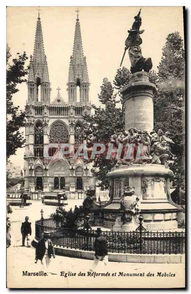 Marseille — Kirche der Reformierten und Denkmal der Mobiles - Vorderseite
