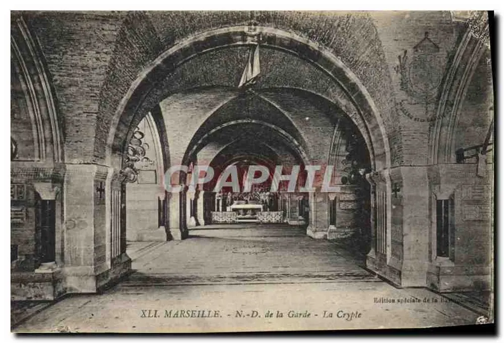 Marselha - N.-D. da Garde - A Cripta — Edição especial da Barillette - Frente