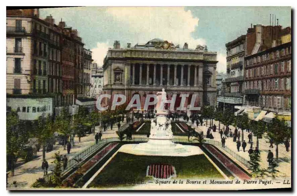 Bordeaux — Square de la Bourse y Monumento a Pierre Puget — LL - Anverso