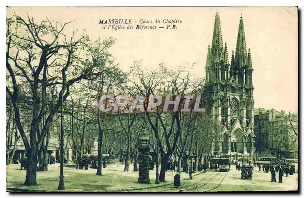 Marseille - Cours du Chapitre und die Kirche der Reformierten — P.B. - Vorderseite