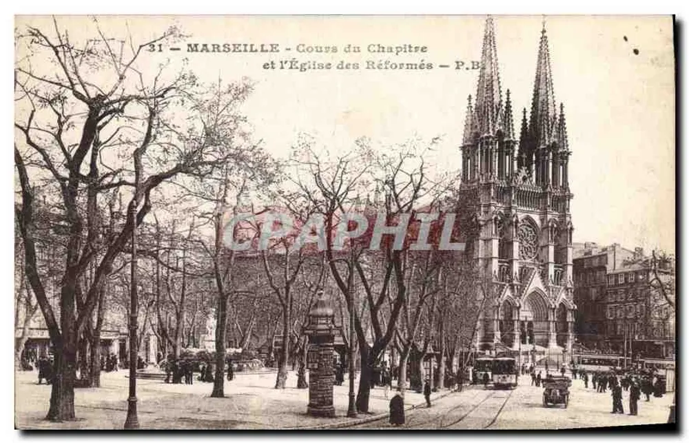 Marseille - Cours du Chapitre und die Kirche der Reformierten — P.B. - Vorderseite