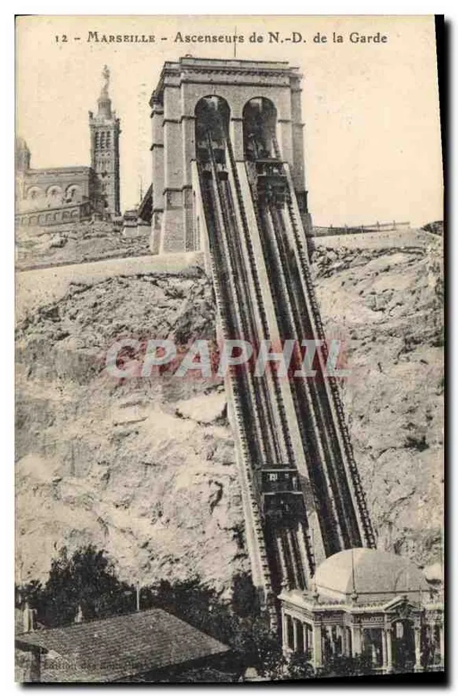 Marseille - Aufzüge der N.-D. de la Garde — Édition des éditeurs - Vorderseite