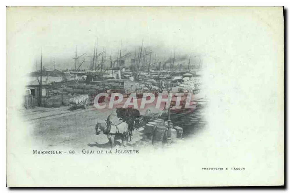 Marseille - Calçada da Joliette — Fototipia L'Acour, n°66 - Frente