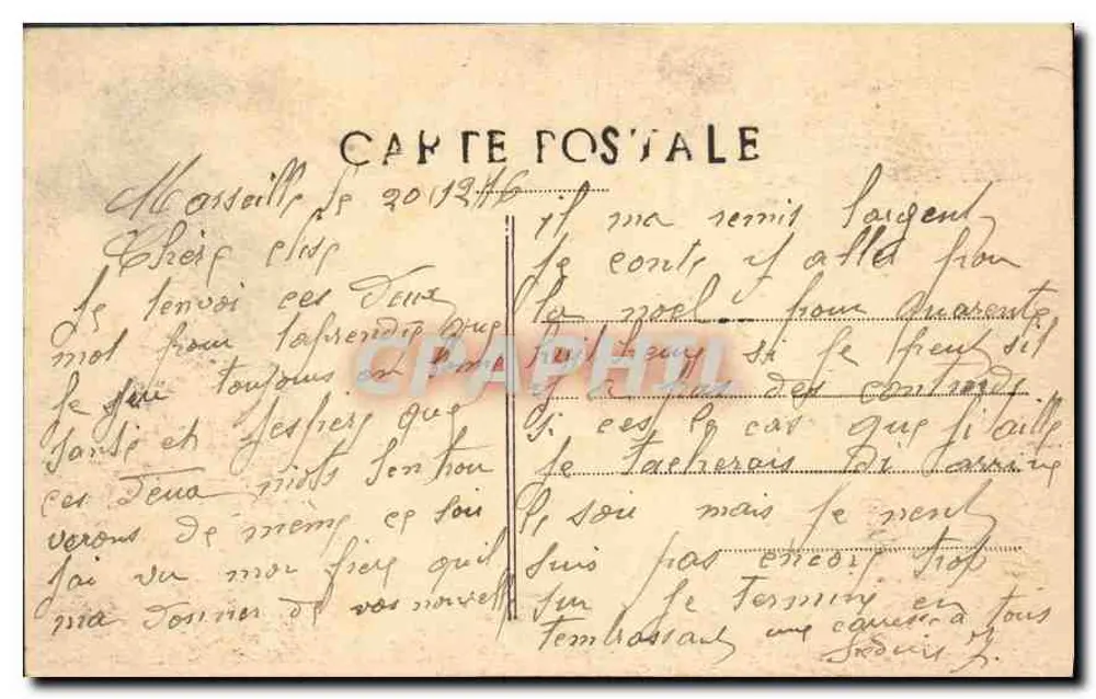 Marseille — Der Hafenkai und das Rathaus - Rückseite