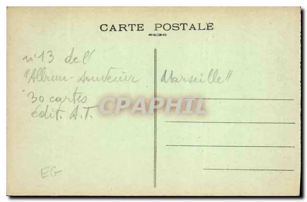 Marseille — Der Prophet und das Hôtel de la Réserve — A.T. - Rückseite