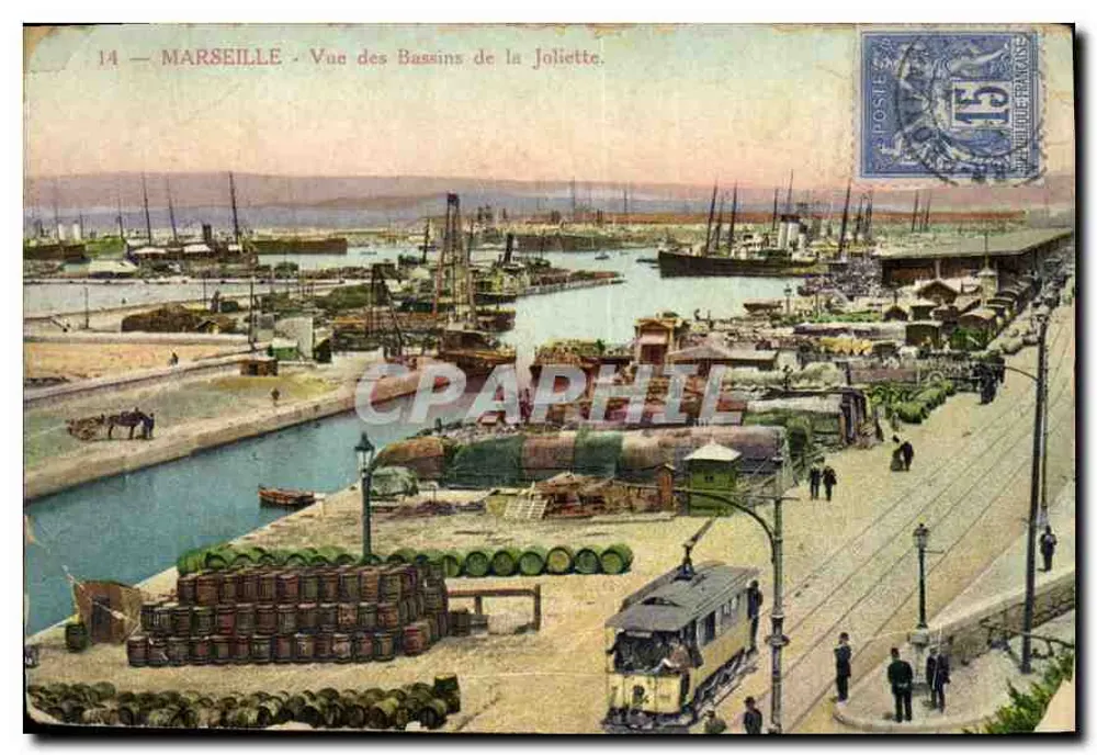 Marseille — Ansicht der Bassins de la Joliette — Verlag: Tion Nouvelles Galeries, n°14 - Vorderseite