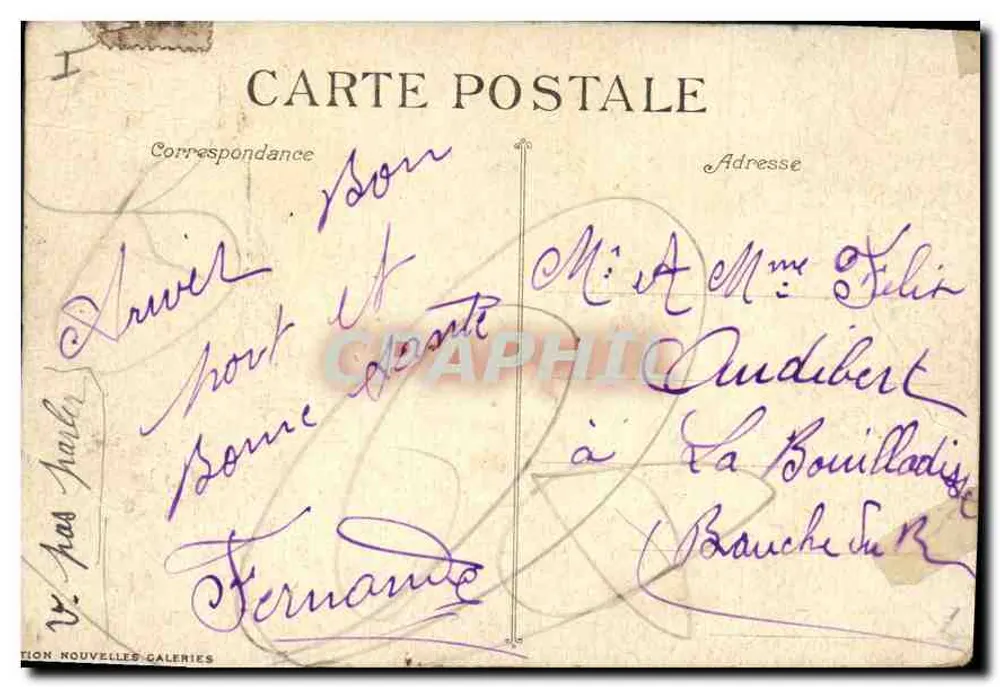 Marseille — Ansicht der Bassins de la Joliette — Verlag: Tion Nouvelles Galeries, n°14 - Rückseite