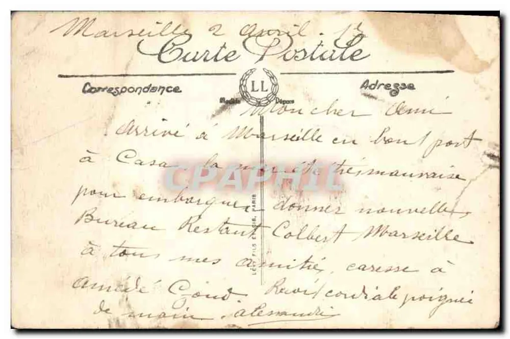 Marseille — Der Triumphbogen für die Ehren der Republik — LL - Rückseite