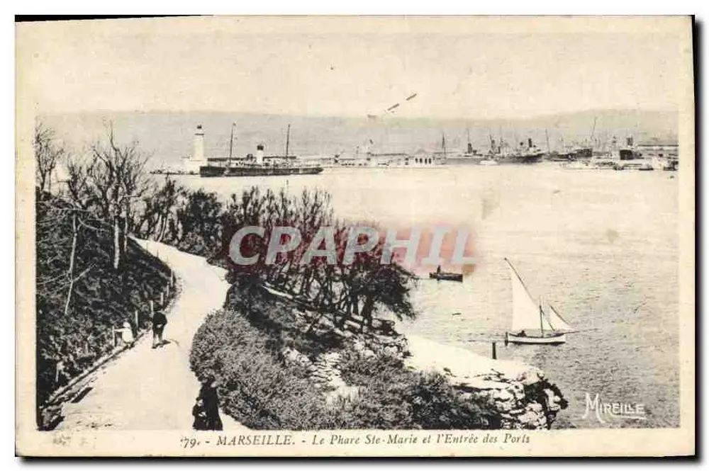 Marseille - Der Leuchtturm Ste-Marie und der Hafenmund — Mireille, n°79 - Vorderseite