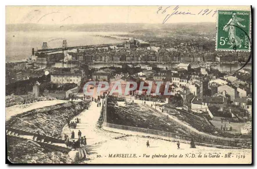 MARSEILLE - Allgemeiner Blick von N.D. de la Garde - BR - 1519 - Vorderseite